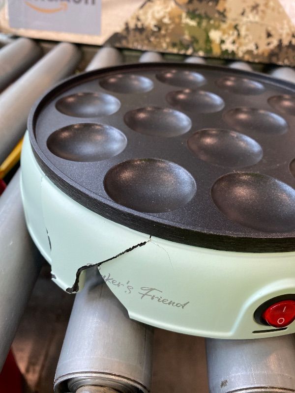 Photo 1 of [MAJOR DAMAGE] Baker's Friend Mini Pancakes Maker Machine, Dutch Mini Pancake Griddle, 14 Holes Electric Poffertjes Pan, Ideal for Breakfast, Snacks, Desserts & More