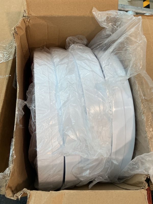 Photo 1 of [MISSING PARTS] Novabright 4 Pcs 5 Gallon Bucket Lids with 4 Lid Openers 12 Inch Leak-proof Food Plastic Screw Top Seal Lids for Pet Food Storage, Chicken Feed Containers, and Paint Storage(White)