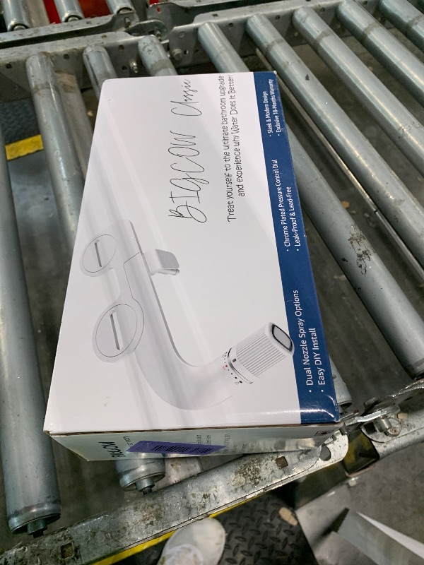 View 2 of ***used***BIGCOW Ultra-Slim Bidet Attachment for Toilet - Dual Nozzle (Frontal & Rear Wash) with Adjustable Cold Water Pressure and Stainless Steel Inlet - Hygienic Solution for Fresh Cleanliness, Silver 1 Pcs