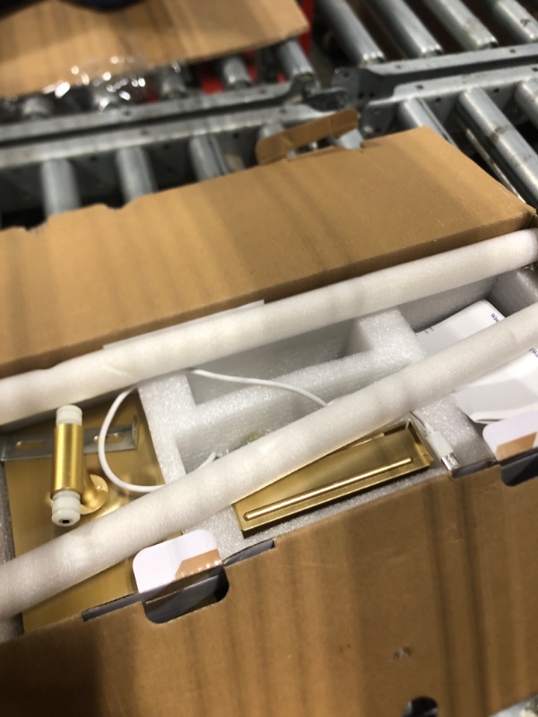 Photo 1 of ***MISSING PARTS*** Battery Operated Wall Sconces Set of Two: Dimmable Wireless Wall Lights with Remote, 31-inch LED Rechargeable Sconces, 360° Lighting Wall Scone Decor for TV, Mirror, Bedroom, Living Room(Gold)