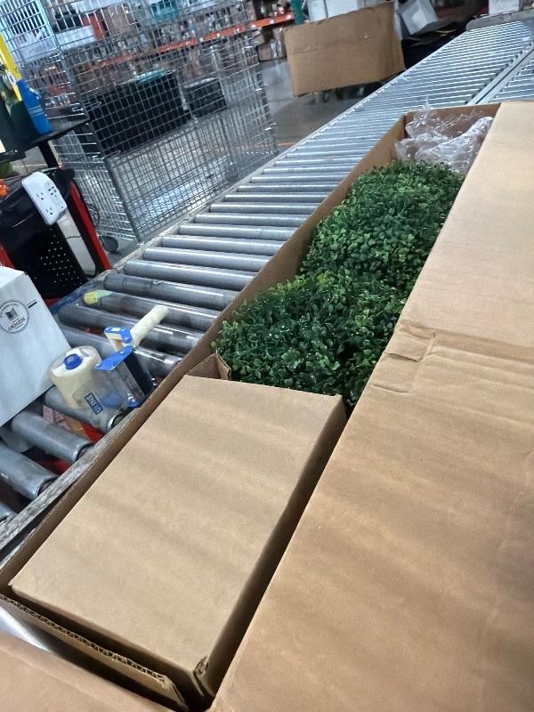 Photo 1 of ****CHECKED 7/11 - AS IS/NO RETURNS - SALE FINAL - FOR PARTS ONLY****Goldshire Artificial Topiary Ball Tree 4FT, Set of 2 Faux Triple Balls Tree in Pot Shrubs Plants for Outdoor Front Door Porch Plant Outdoor