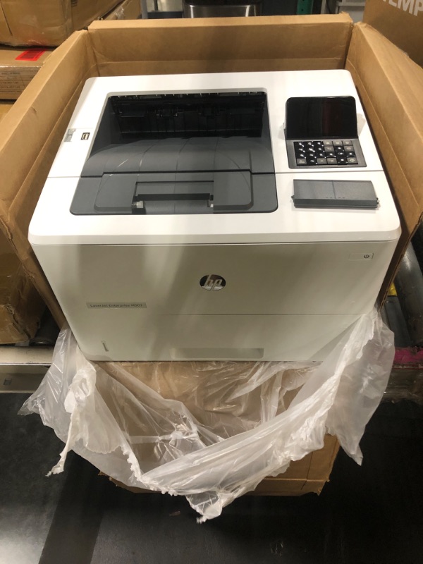 Photo 1 of *** MISSING POWER CORD ***  BACK OPENING OFF TRACK  **** HP LaserJet Enterprise M507n Monochrome Printer with Built-in Ethernet (1PV86A)