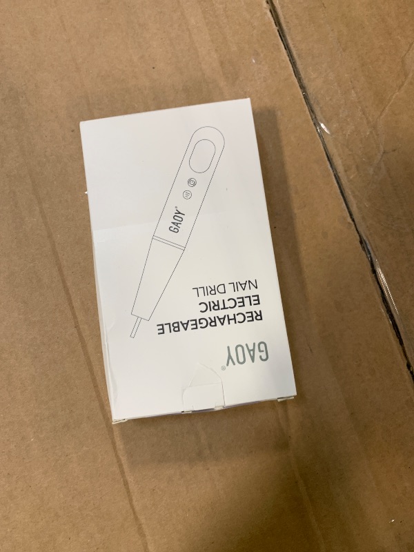 Photo 1 of ***MISSING TOOLS*** GAOY Cordless Electric Nail File, Nail Drill with LED Display for Acrylic Gel Nails, Hand Feet Trimmer Buffer Tool, Milky White