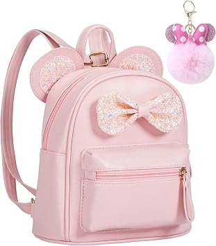 Photo 1 of Minnie Mouse Checkered Texture Convertible Mini Backpack & Crossbody Bag