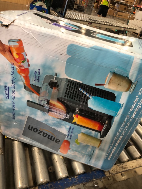 Photo 1 of ** VERY USED/ DAMAGE MAJOR*** Iceman by Chefman Slush-Ease 68oz Slushie Machine, 48oz Liquid Capacity Frozen Drink Maker & Slushy Machine with 5 Presets and LED Display, Perfect for Frozen Margaritas, Frappes, Smoothies & Shakes