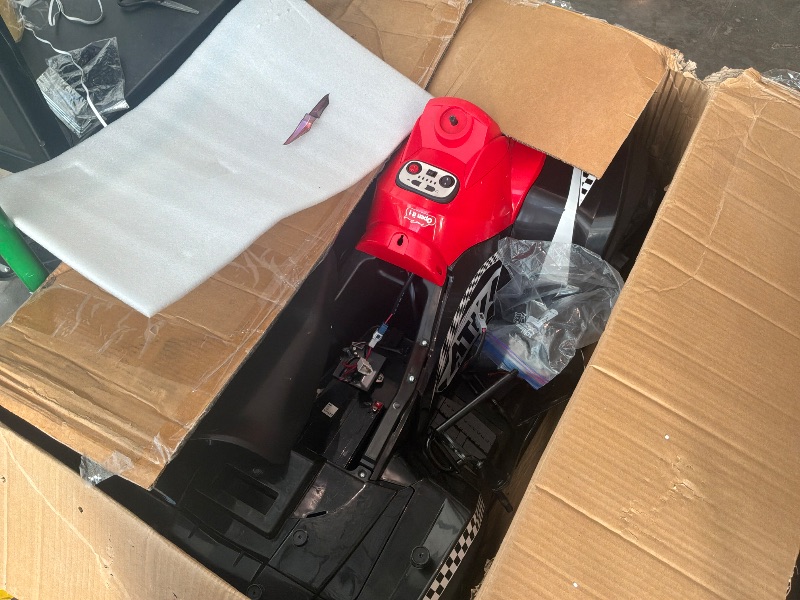 Photo 1 of [See Clerk Notes] ELEMARA 24V 2 Seater Ride on ATV for Big Kids,Electric 4 Wheeler Kid Quad,Kids ATV Ride on 4 Wheeler with Total 400W Motors, 5mph Max Speed, LED Headlights, Music,Ride On Toys for Big Children, Red