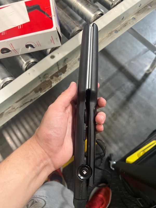 Photo 1 of ** DAMAGE REFER TO PHOTOS *** REVLON Ceramic Coated 2" Flat Iron - Fast Heating Hair Straightener for Quick and Smooth Results, Plus Travel Friendly (Black)