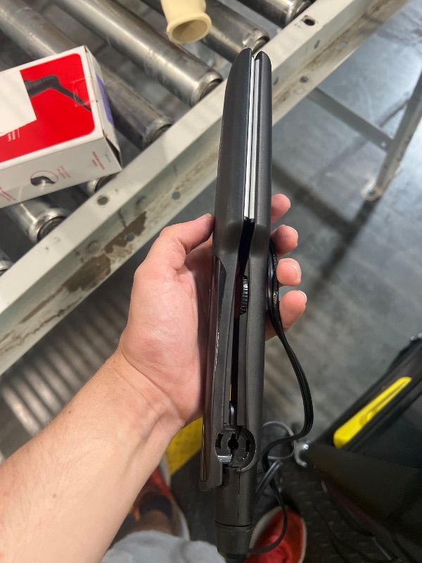 Photo 1 of ** DAMAGE REFER TO PHOTOS *** REVLON Ceramic Coated 2" Flat Iron - Fast Heating Hair Straightener for Quick and Smooth Results, Plus Travel Friendly (Black)
