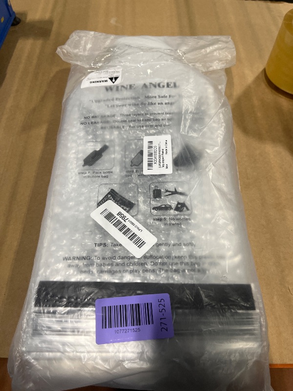 Photo 1 of [UPGRADED PROTECTION] 4 Set (8 pcs) Reusable Wine Bags for Travel, Wine Travel Protector, Bottle Travel Sleeve Case For Airplane, Car, Cruise, TRIPLE Protection Luggage Leak-Proof Safety Impact Resist