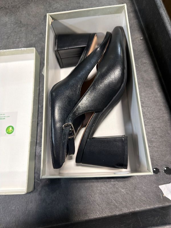 Photo 1 of ** SIZE 38 *** Mostrin Black Block Slingback Heels for Women Pointed Closed Toe Chunky Heels Office Work Shoes Women's Pumps for Business Casual