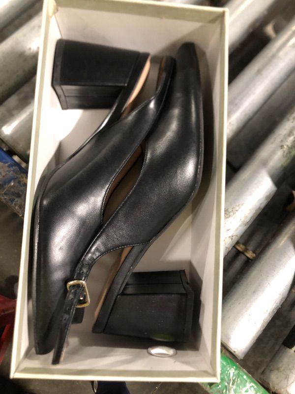 Photo 1 of ** SIZE 38 *** Mostrin Black Block Slingback Heels for Women Pointed Closed Toe Chunky Heels Office Work Shoes Women's Pumps for Business Casual