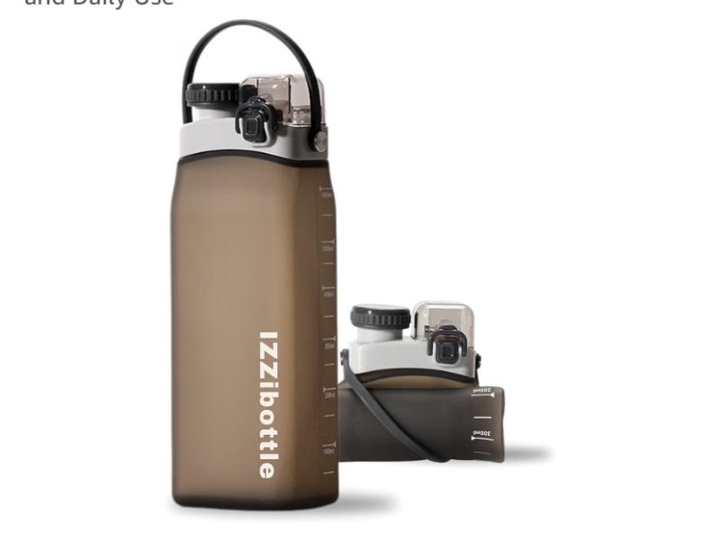 Photo 1 of ***SIMILAR IMAGEN*** Collapsible Lightweight Silicone Water Bottle (600ml, Brown) | BPA Free, Eco-Friendly, Medical Grade | Leakproof Bottle for Sports, Travel, Hiking, Gym, Outdoor Adventures and Daily Use