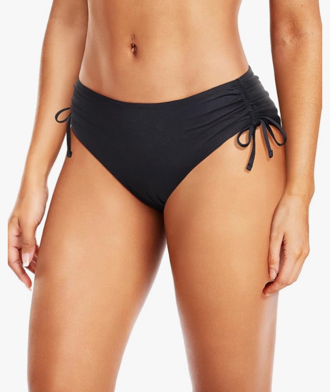 Photo 1 of ***SIMILAR IMAGEN*** Daci Women Mid Waist Bikini Bottoms - Full Coverage Swim Bathing Suit Bottom Side Tied Swimsuit Bottoms