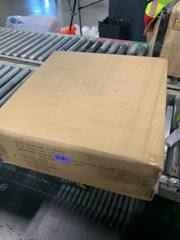 Photo 1 of ***BROKEN*** Amazon Basics 20" High Velocity Industrial Cooling Floor Fan with 3 Speeds, Tilt Head, ETL-Listed Safety Compliance, Metal Housing and Blades, for Commercial Space/Garage/Gym, 125W, Black