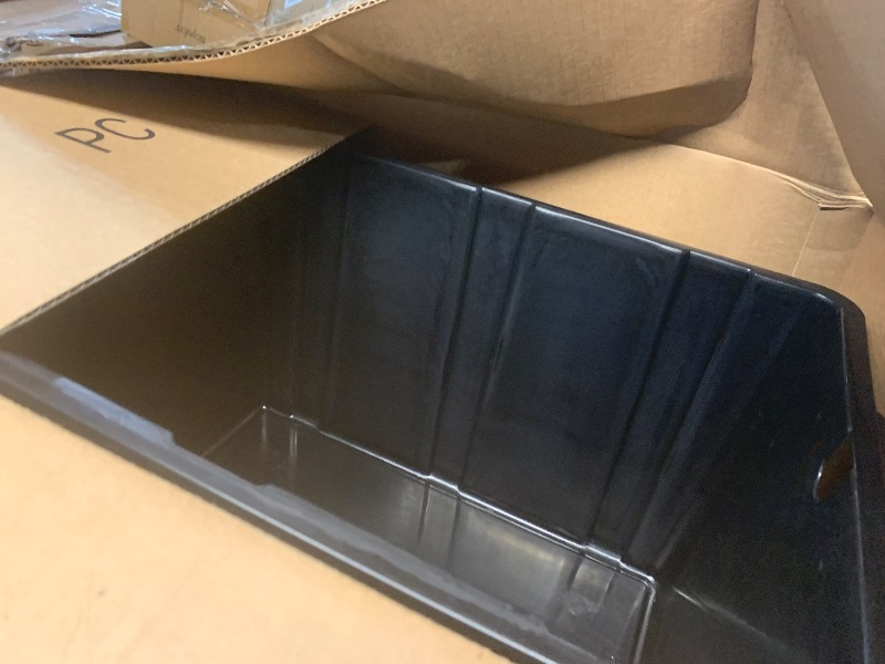 View 3 of **MISSING LID**Fun Express Large Plastic Toy Chest, Black & Gold, 19" x 11.5" x 11"