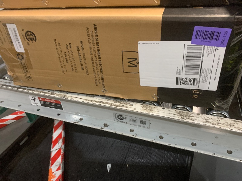Photo 1 of ***FACTORY SEALED - OPENED FOR INPSECTION***Modern Ember Aerus Slim 42 Inch Smart Linear Electric Fireplace | Recessed in-Wall or Wall-Mount | LED Multiple Flame Colors | Alexa/WiFi Enabled | 4.25” Profile | Remote Included