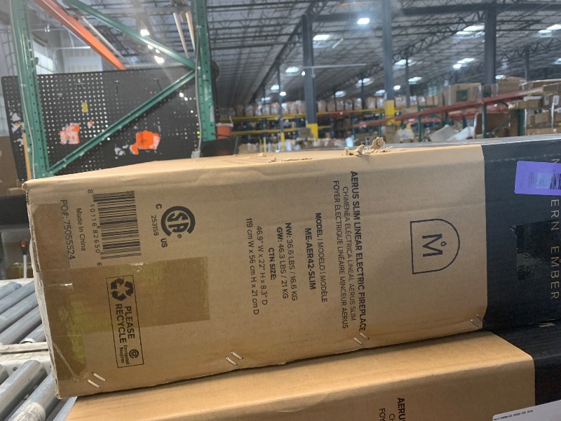 Photo 1 of ***FACTORY SEALED - OPENED FOR INPSECTION***Modern Ember Aerus Slim 42" Smart Linear Electric Fireplace