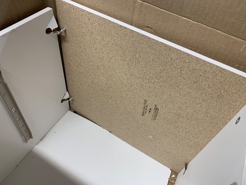 Photo 1 of ***DAMAGED - SEE NOTES/PICTURES*** Furinno Tidur Nightstand, Solid White, 1-Pack Handle