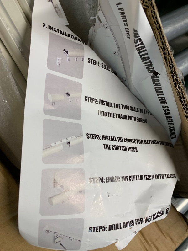 Photo 1 of ***STOCK PHOTO FOR REFERENCE ONLY*** Houmiggle Aluminum Curtain Track, White, 9-12 FT