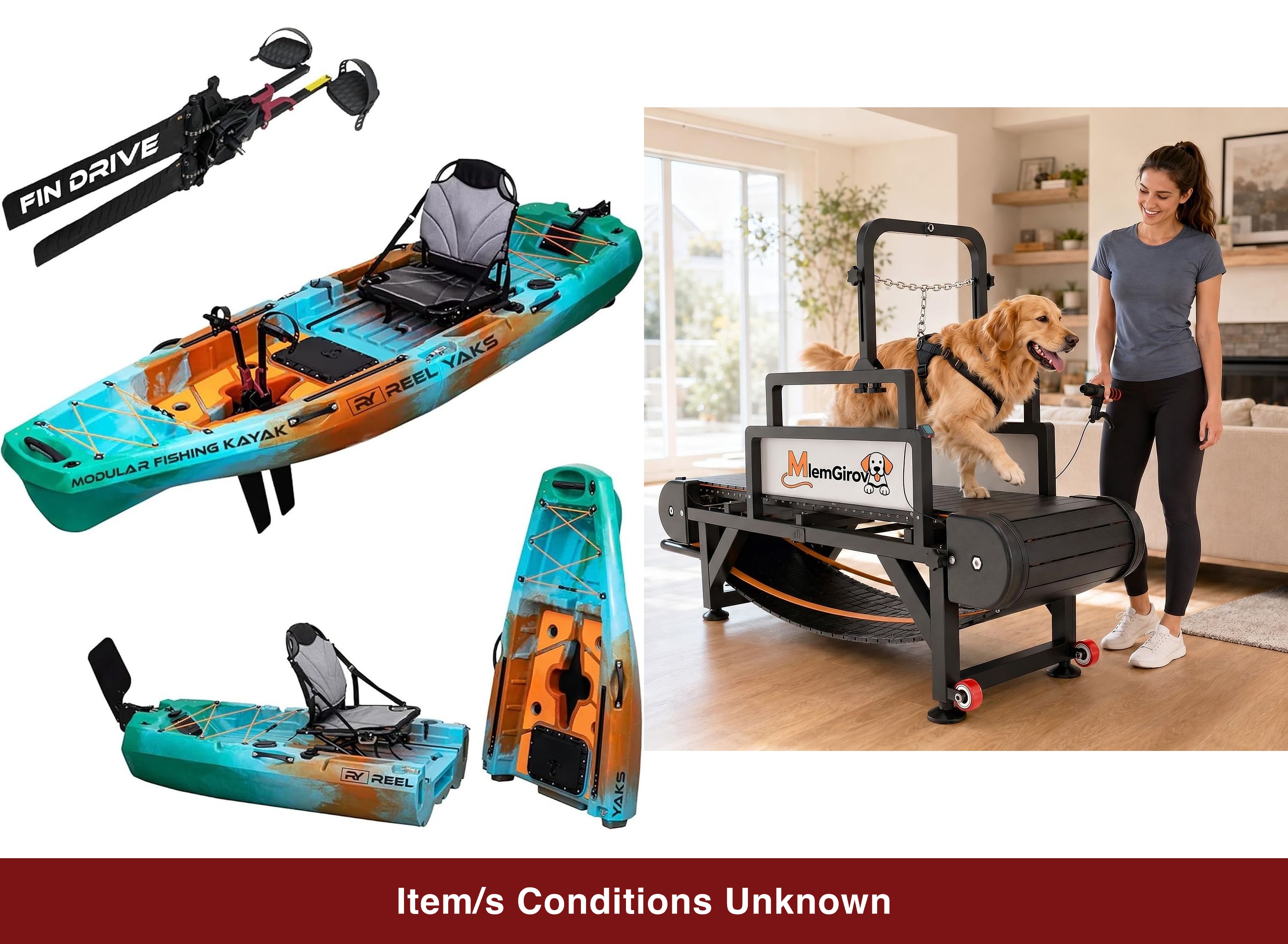 View 1 of Nellis XL Pallet: Fishing Kayaks, Dog Treadmills