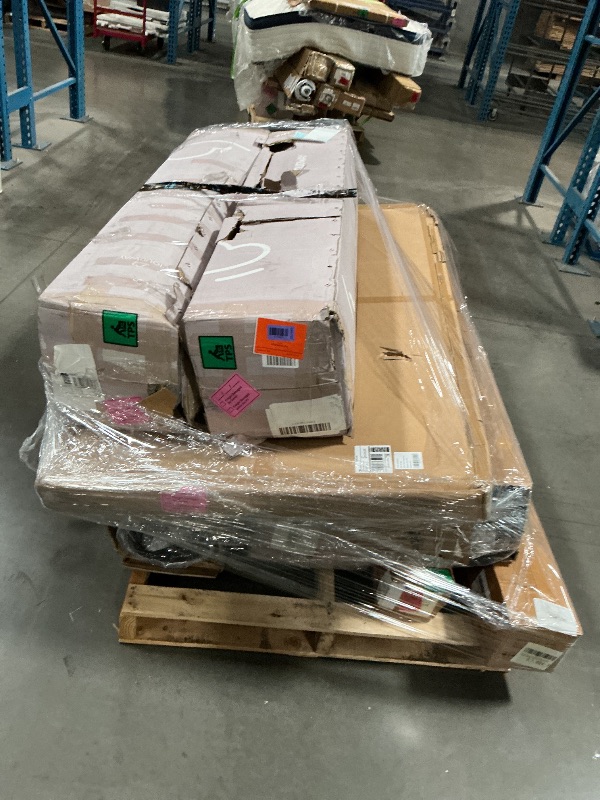 Photo 1 of Nellis XL Pallet: Bulletin Boards, Mattresses, Area Rugs (+5 more)