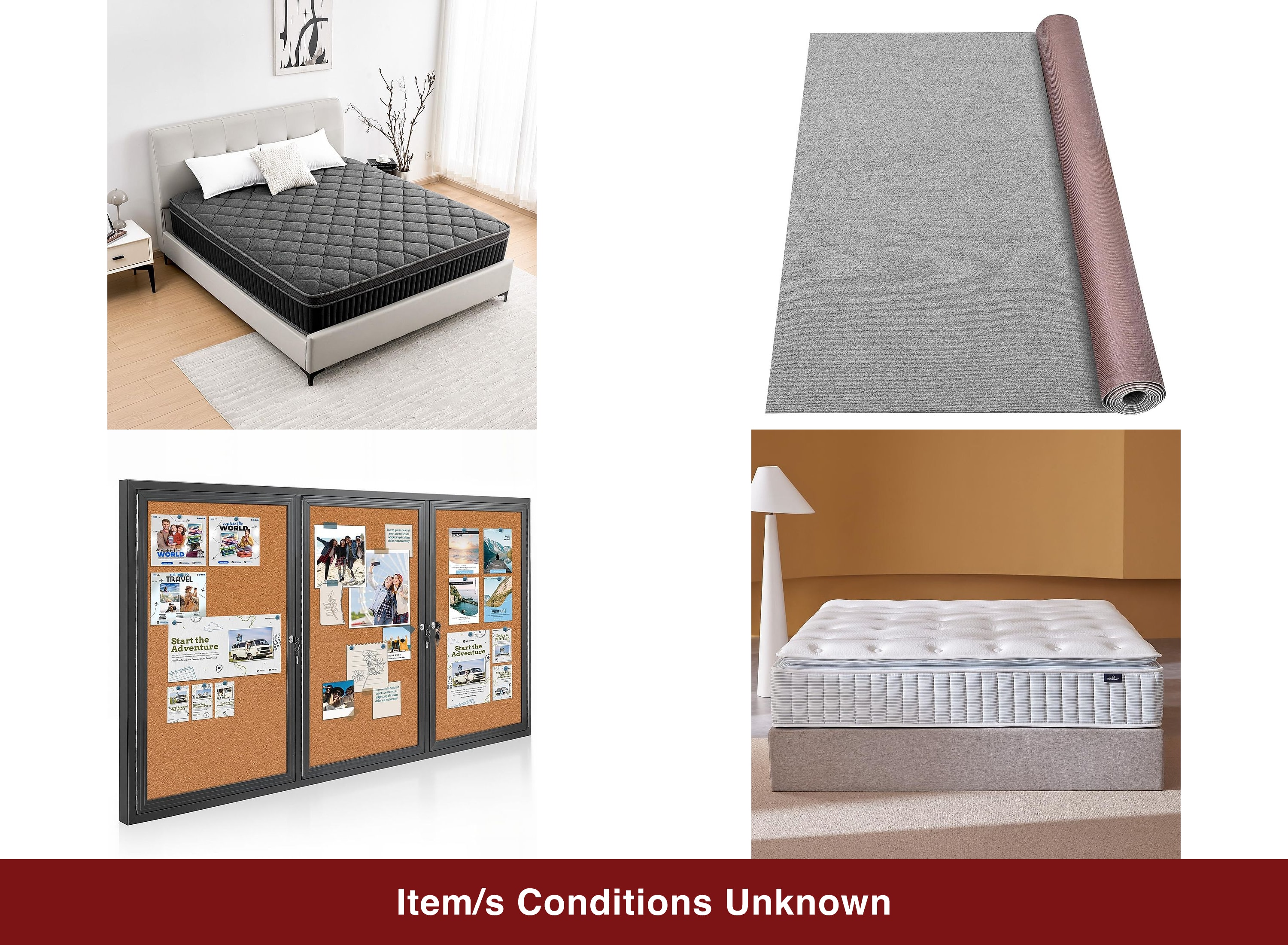 Photo 1 of Nellis XL Pallet: Bulletin Boards, Mattresses, Area Rugs (+5 more)