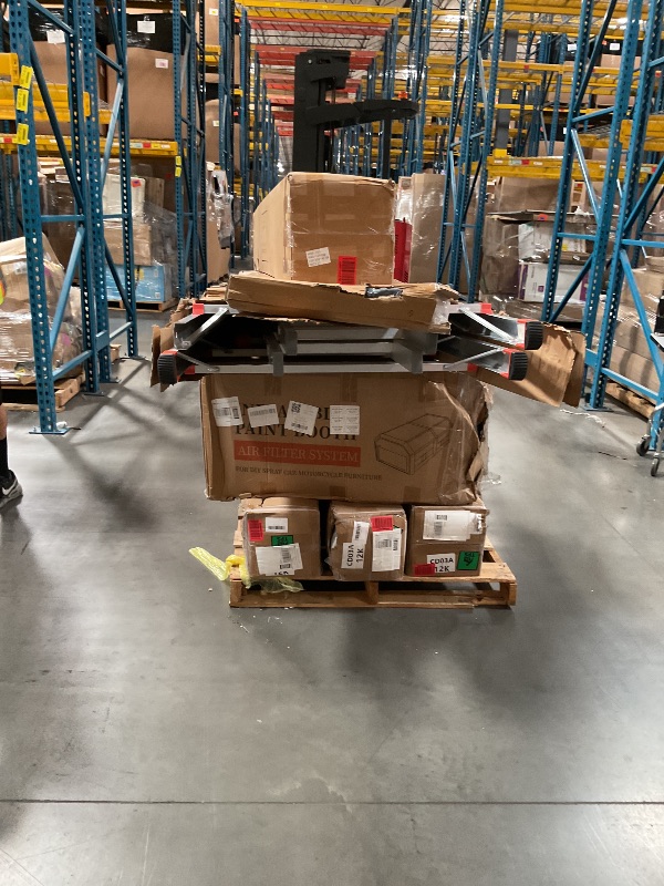 Photo 1 of Nellis XL Pallet: Spray Booths, Nightstands, Mattresses (+4 more)