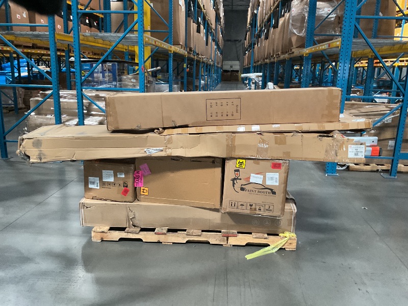 Photo 1 of Nellis XL Pallet: Spray Booths, Nightstands, Mattresses (+4 more)
