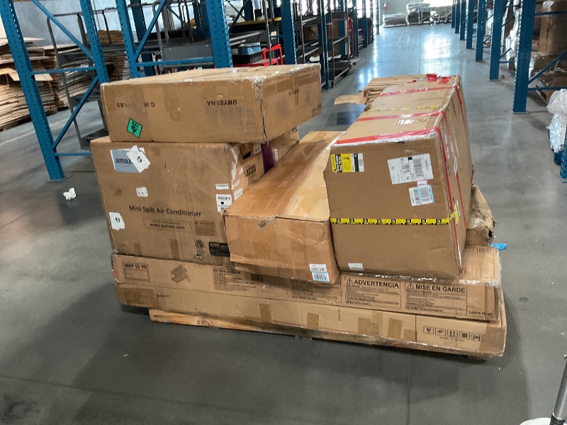 Photo 1 of Nellis XL Pallet: Split-System, Smokers, Inflatable Bouncers (+7 more)