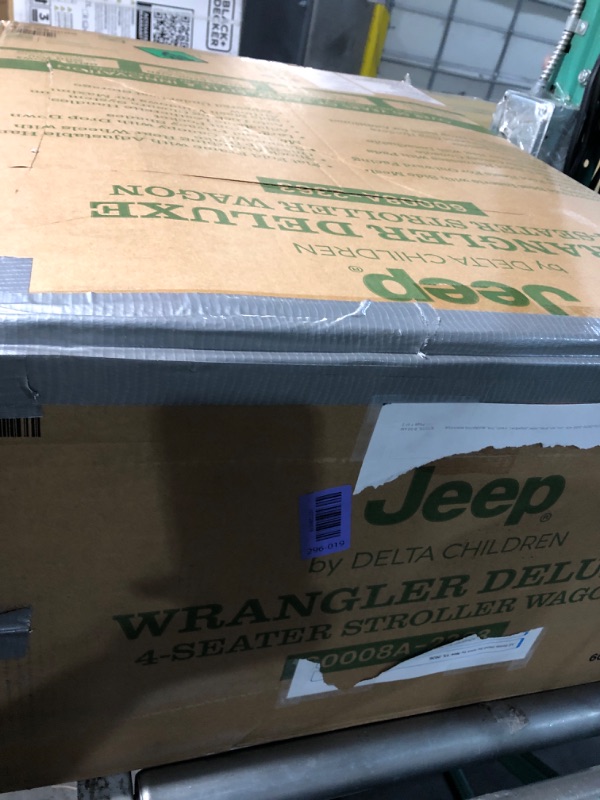 View 3 of ***MISSING PARTS***
Jeep Wrangler Deluxe 4 Seater Stroller Wagon by Delta Children - Premium Quad Stroller Wagon for 4 Kids with Convertible Seats, Adjustable Push/Pull Handles, Removable Canopy & Flat Fold, Grey