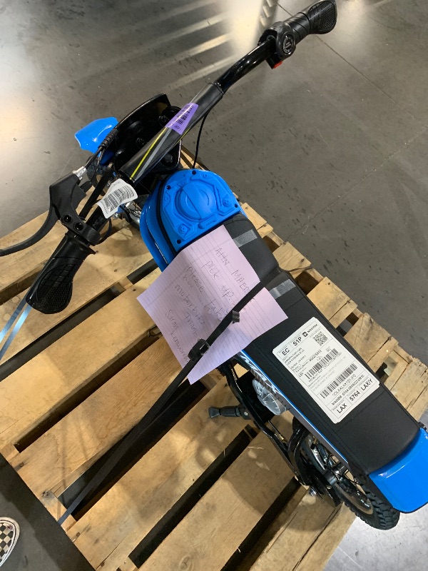 View 2 of ***missing charging cord******TRUCK/TRAILER PICKUP ONLY***Garvee 24V Kids Electric Dirt Bike - 350W, 14.29 MPH Max