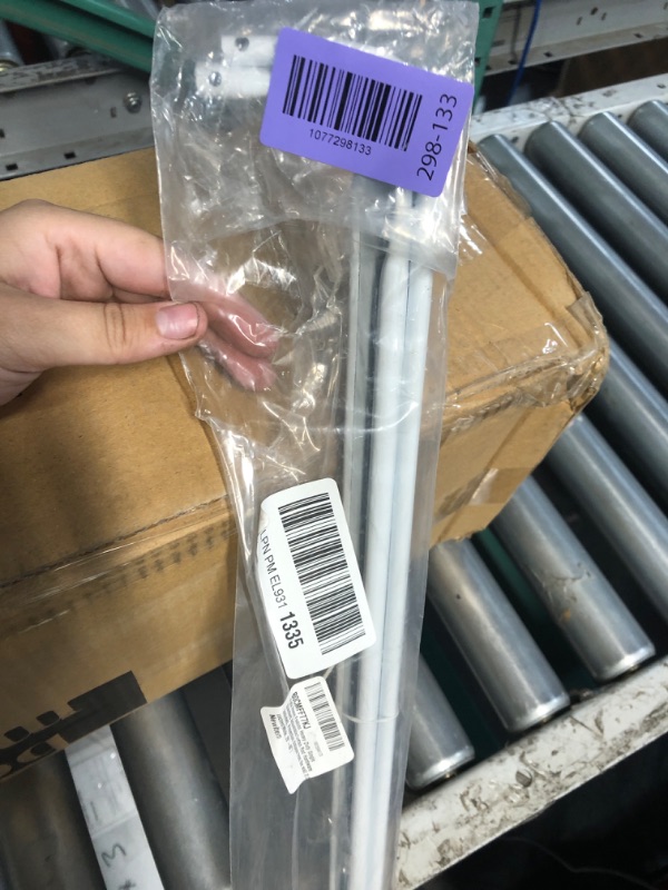 Photo 1 of ***missing hardware***Yafa Home Fashion Heavy Duty Adjustable Curtain Rod (White, 26"-48")