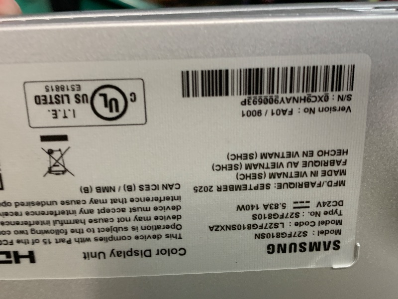 View 3 of ***FOR PARTS ONLY***Samsung 27" Odyssey G8 QD-OLED Gaming Monitor