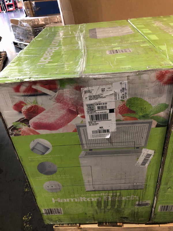 View 2 of *** TRUCK/TRAILER PICK UP ONLY***  Hamilton Beach Chest Deep Freezer, 7 Cu. Ft., White