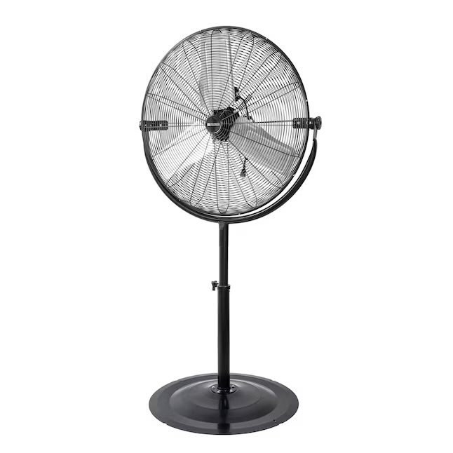 View 1 of ** stock photo for reference ** 30-in High Velocity Indoor Pedestal Fan, in Black