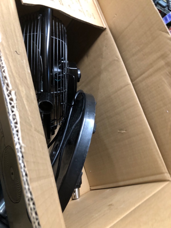 View 2 of ** stock photo for reference ** 30-in High Velocity Indoor Pedestal Fan, in Black