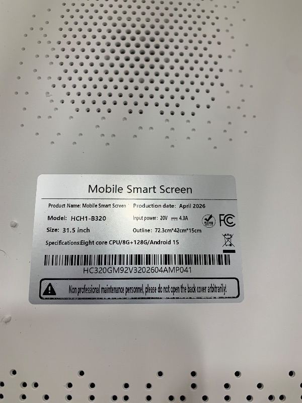 View 3 of **PARTS ONLY** KVKID 32" Smart Portable TV on Wheels