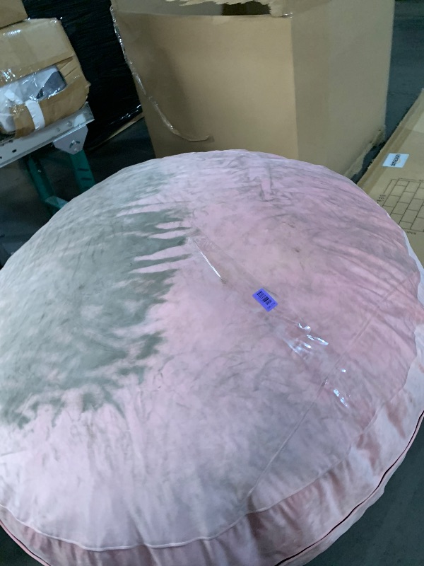 View 2 of ***DIRTY COVER*** SIMFLAG 7FT Bean Bag Chair, Large Bean Bag Chairs with Memory Foam Filled, Fluffy Beanbag Sofa with Dutch Velvet Cover, Round BeanBag Chairs for Living Room, Playroom - Light Pink ***TRUCK OR TRAILER PICKUP***