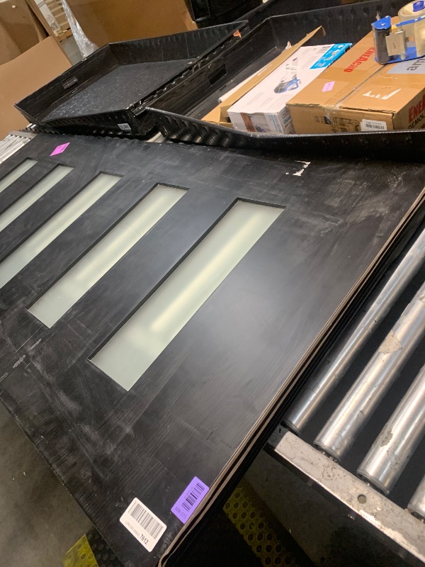View 2 of ***MINOR SCUFFING*** WOCFYK 36" x 80" Black Fiberglass Entry Door