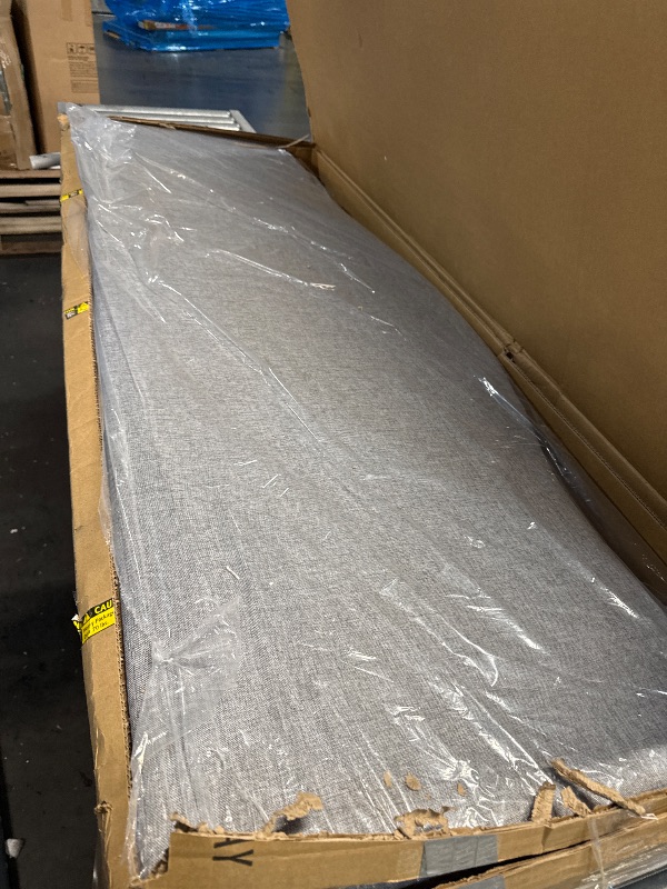 Photo 1 of ***No hardware*** Feuorlwe Queen Upholstered Platform Bed Frame, Light Grey