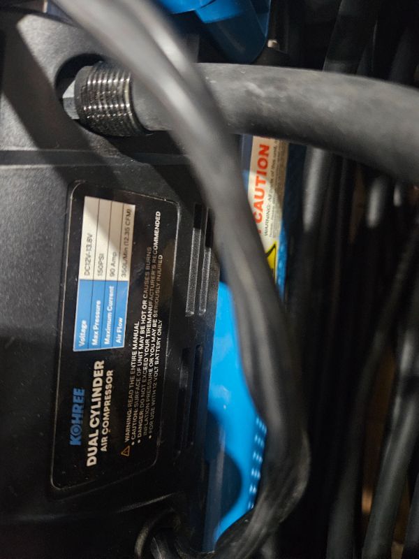 View 4 of ** PARTS ONLY, powers on but compressor is not working **
Kohree Dual Cylinder Air Compressor with Digital Display Panel