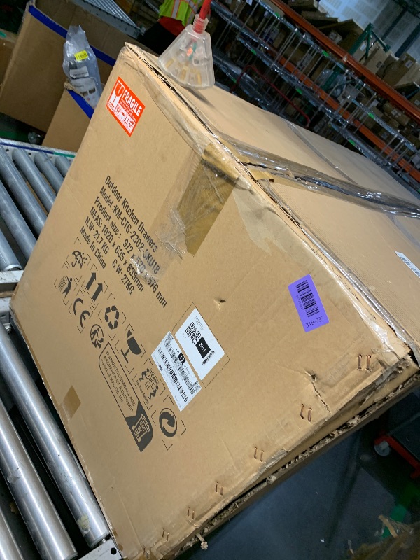 Photo 1 of ***STOCK PHOTO FOR REFERENCE ONLY***
Vevor Kitchen Drawer Combo, BBQ Access Trash Drawer Combo with Triple Stainless Steel Drawers(Right),