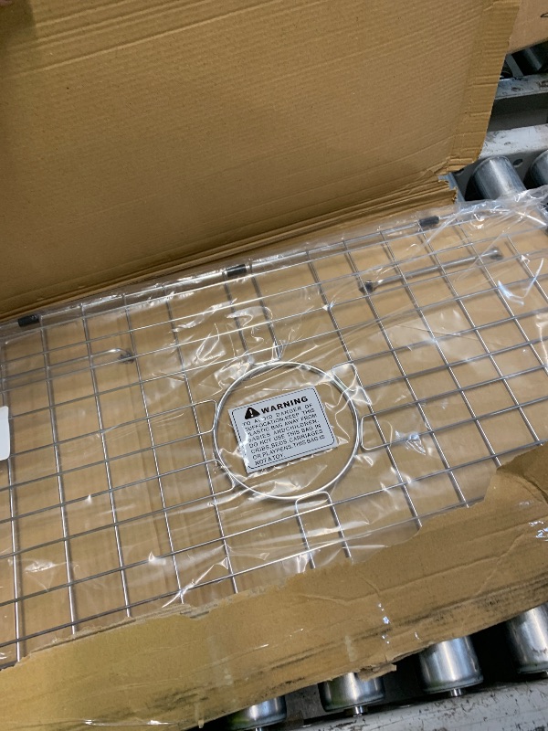 Photo 1 of ***STOCK PHOTO FOR REFERENCE ONLY***
Rurayati Stainless Steel Sink Grid, 26" x 14" with Rear Drain