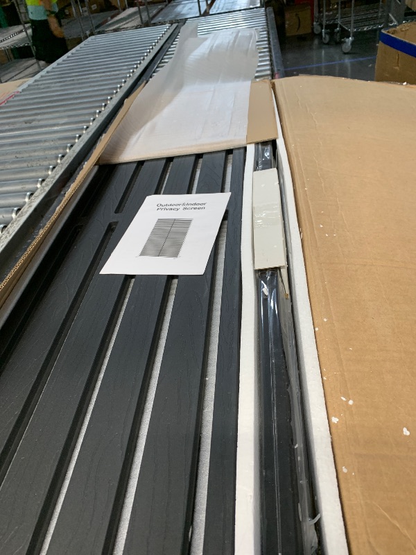 Photo 1 of ***STOCK PHOTO FOR REFERENCE ONLY***
Metal Louvered Privacy Screen, 72" H x 35" W, Black