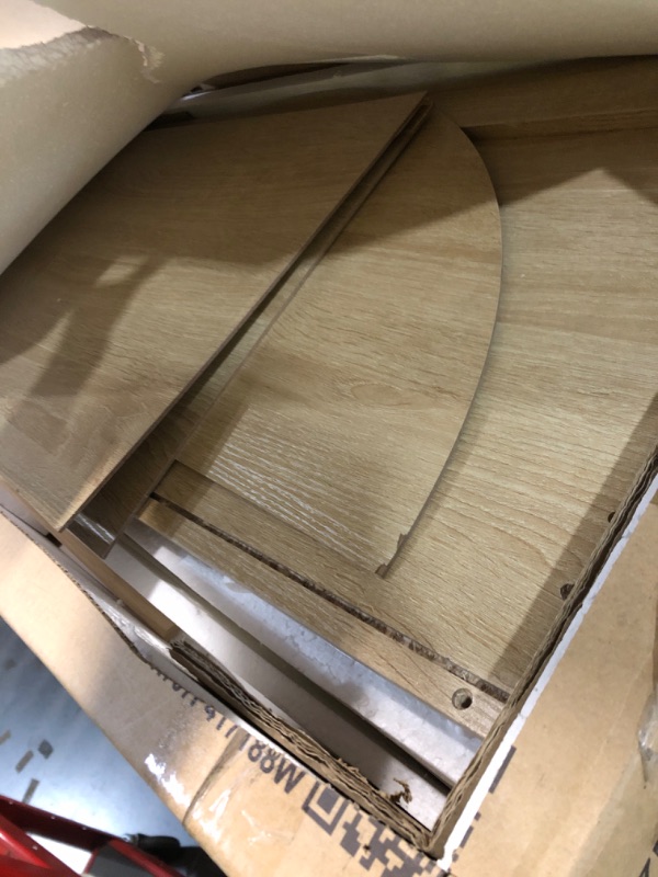 View 2 of *MISSING PARTS*Merax Farmhouse Arched Pantry Cabinet - White