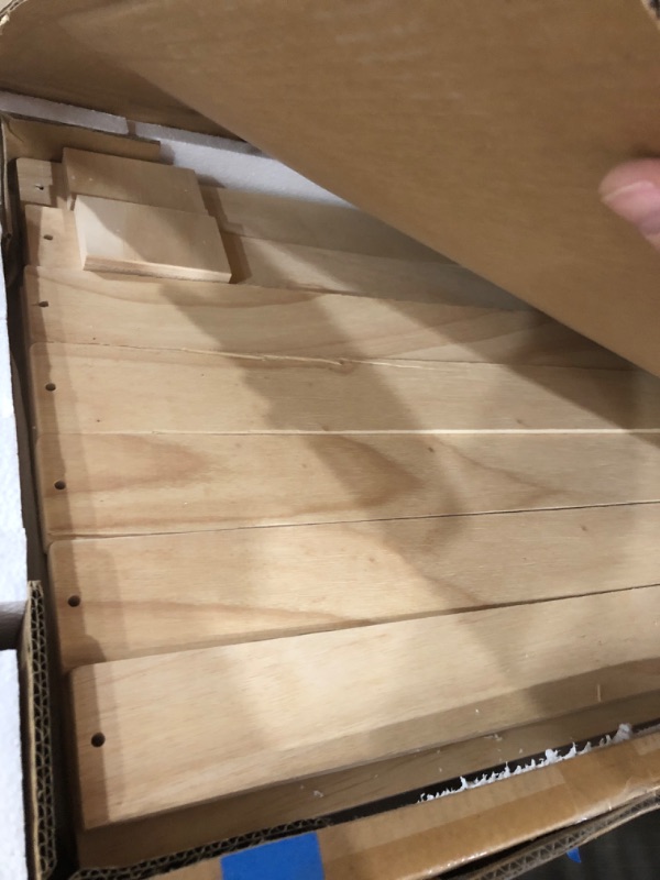 View 3 of ***box 3 of 3 only***GDFStudio Queen Bed Frame with Storage Cabinet Bookcase Headboard,Twin XL Trundle & 2 Drawers, All-in-One Queen Size Bedframe, Wood Platform Bed Frame with Shelf & Sockets, No Box Spring Needed, White