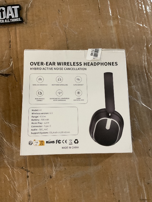 Photo 1 of ***MAJORDAMAGE SEE COMMENTS*** Hybrid Active Noise Cancelling Bluetooth Headphones Wireless Headphones