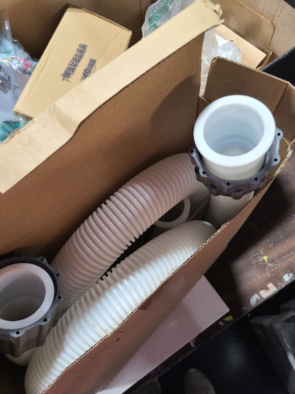 Photo 1 of 2 Pcs Pool Hoses for Above Ground Pools 1 1/2 Inch Diameter 59" Long Pool Pump Hose Replacement Filter Pump Hose Accessories