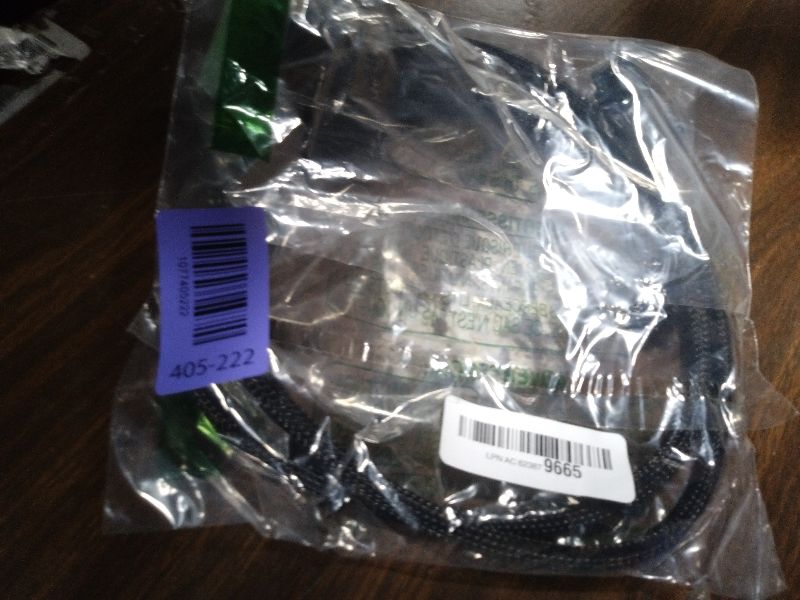 Photo 1 of 2 Pack of PCIE Power Cable for Corsair & Thermaltake & Rosewill Photon: 65CM, 8-Pin to 6+2 Pin, Male-to-Male GPU Cable Adapter Sleeved for ARESGAME Modular Power Supply, 18AWG, Black (25.5")