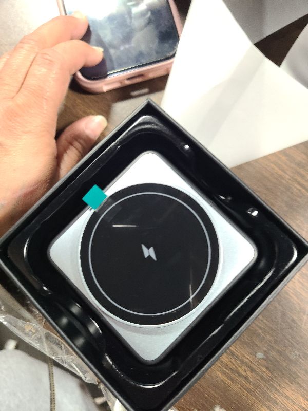 Photo 1 of ?2026 Upgraded? Wireless Charger 3 in 1, Foldable Wireless Charging Station with Light for Apple Magnetic Charger, Travel Magnetic Charger Stand, Nightstand Fast 15W Charging Station (20W Adapter)